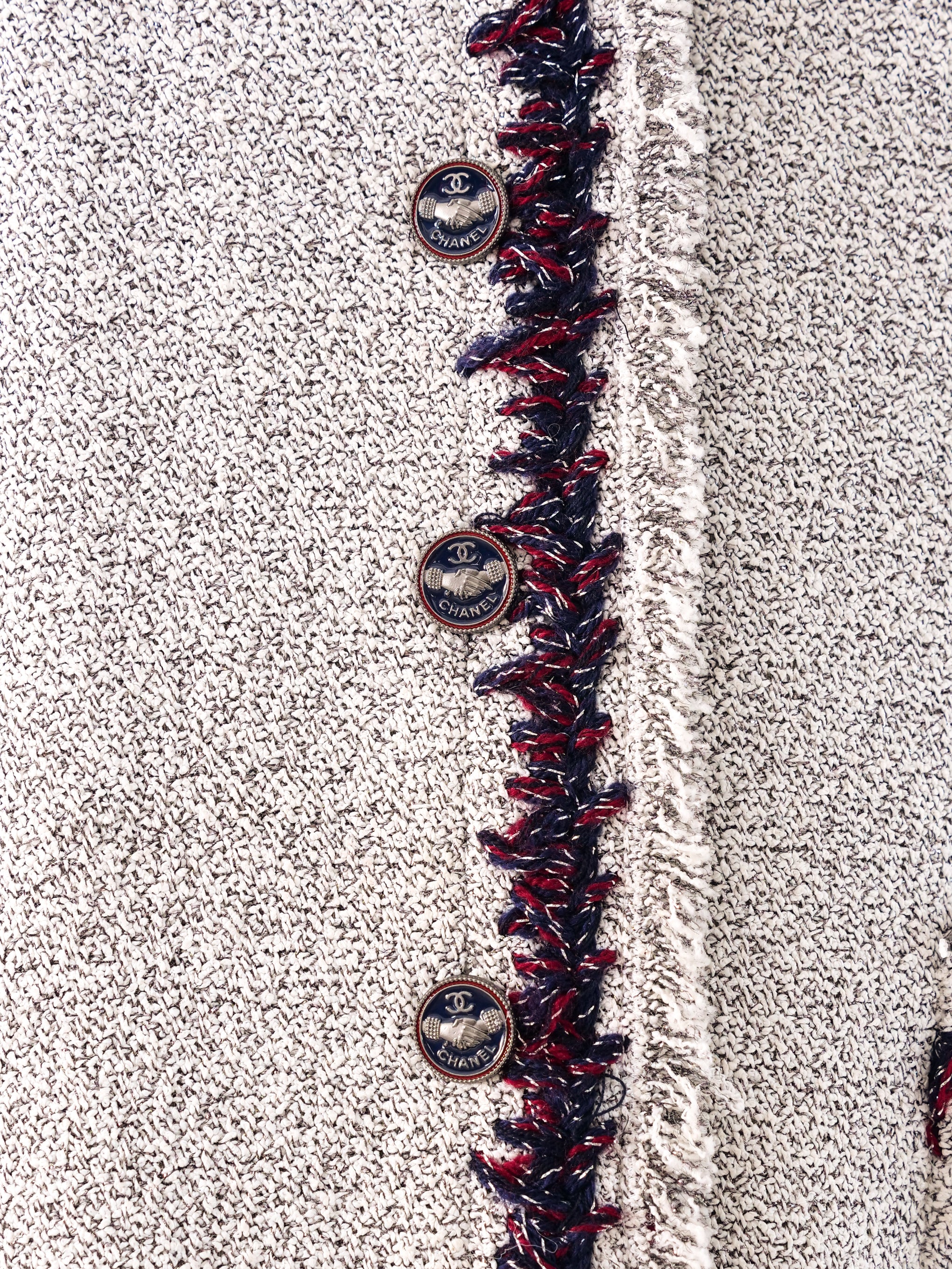 Chanel Fringe Trimmed Tweed Dress