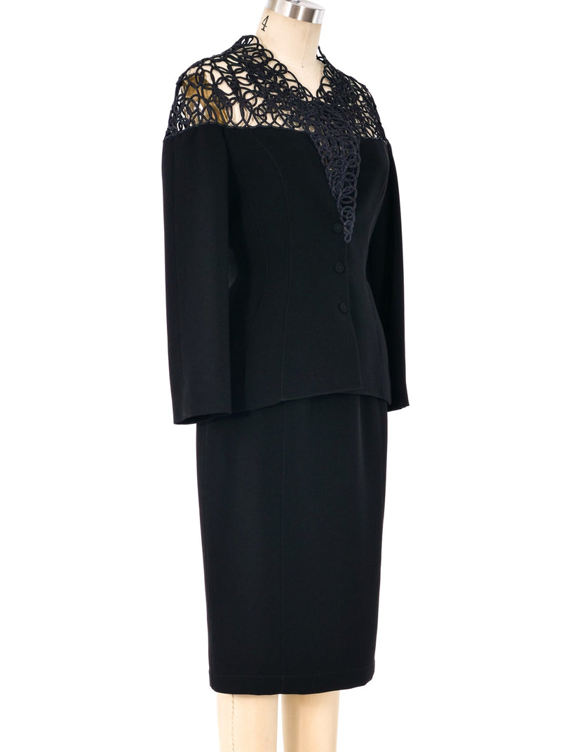 Thierry Mugler Rope Trimmed Skirt Suit Suit arcadeshops.com