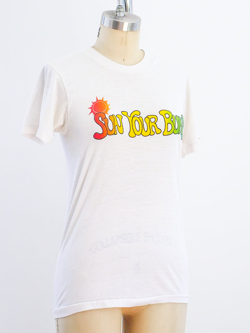 Sun Your Buns Tshirt T-shirt arcadeshops.com