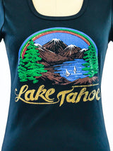1970's Lake Tahoe Glitter Tee T-shirt arcadeshops.com