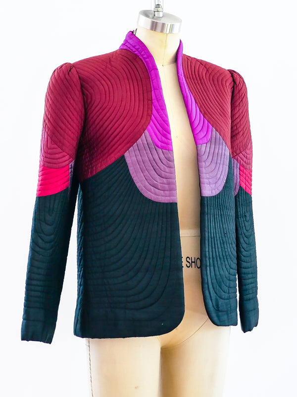 Quilted Silk Jacket Top arcadeshops.com