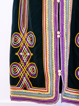 Moroccan Soutache Trim Maxi Skirt Skirt arcadeshops.com