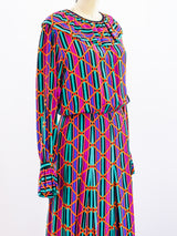Yves Saint Laurent Printed Silk Dress Dress arcadeshops.com
