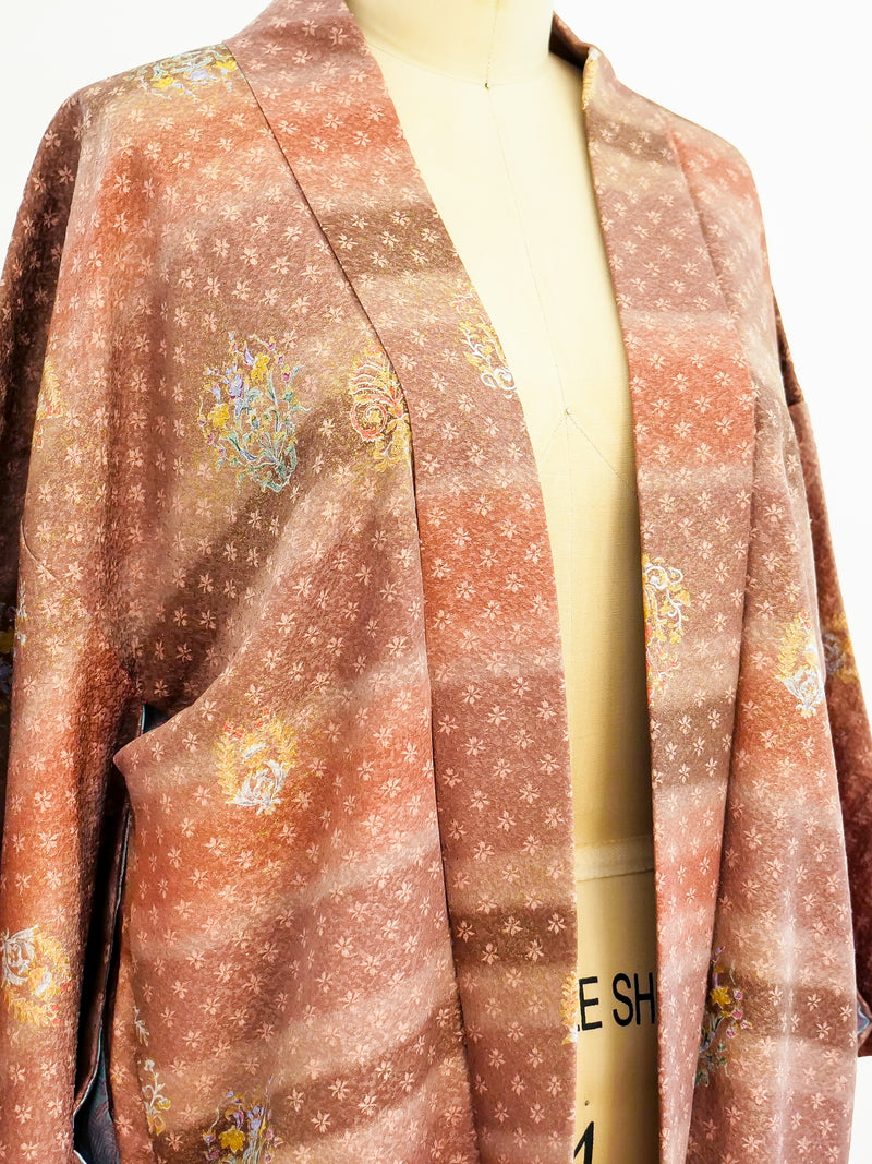 Mauve Japanese Haori Kimono Jacket arcadeshops.com