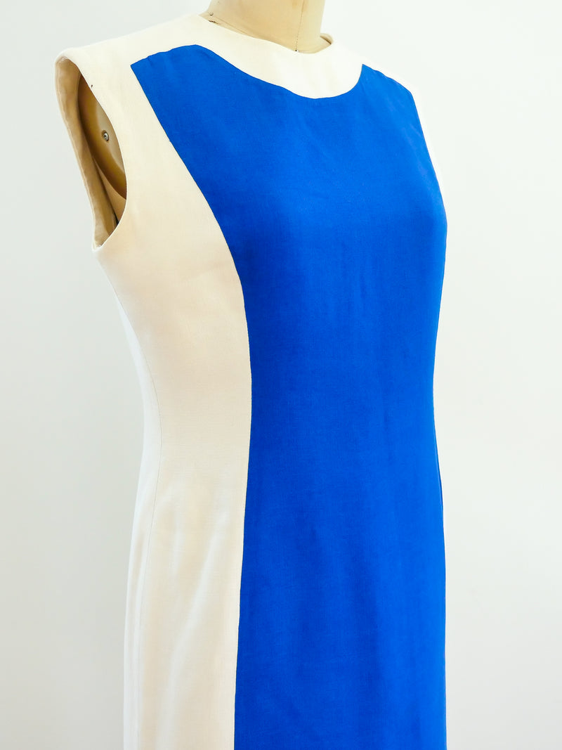 Bill Blass Colorblock Silhouette Dress Dress arcadeshops.com