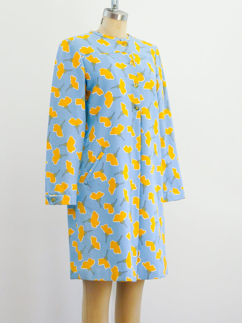 Geoffrey Beene Floral Coat Dress Dress arcadeshops.com