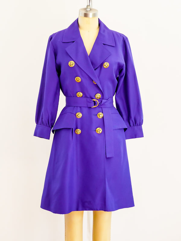 Yves Saint Laurent Silk Coat Dress Dress arcadeshops.com