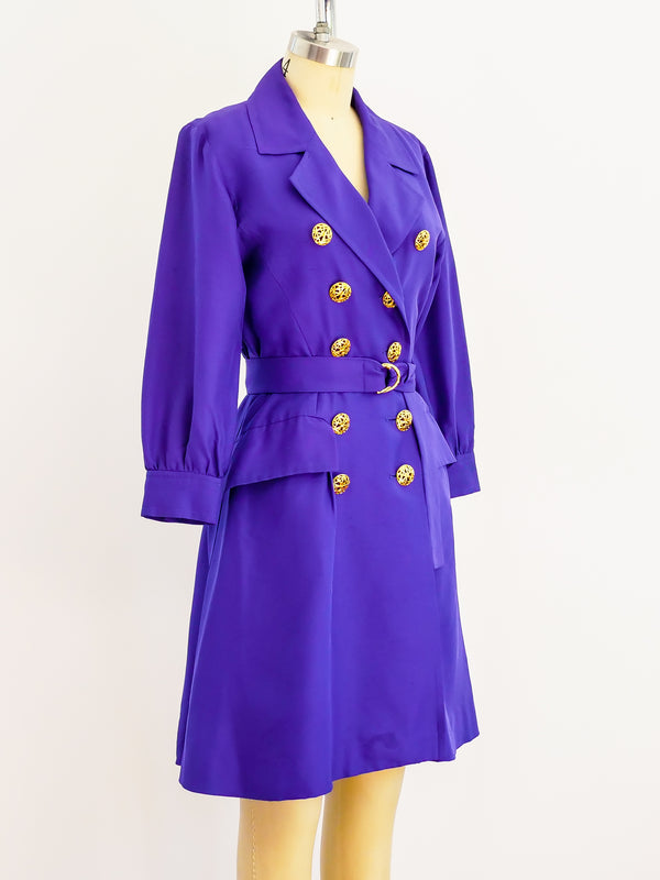 Yves Saint Laurent Silk Coat Dress Dress arcadeshops.com