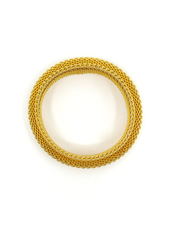 Goldtone Metal Mesh Bangle Accessory arcadeshops.com