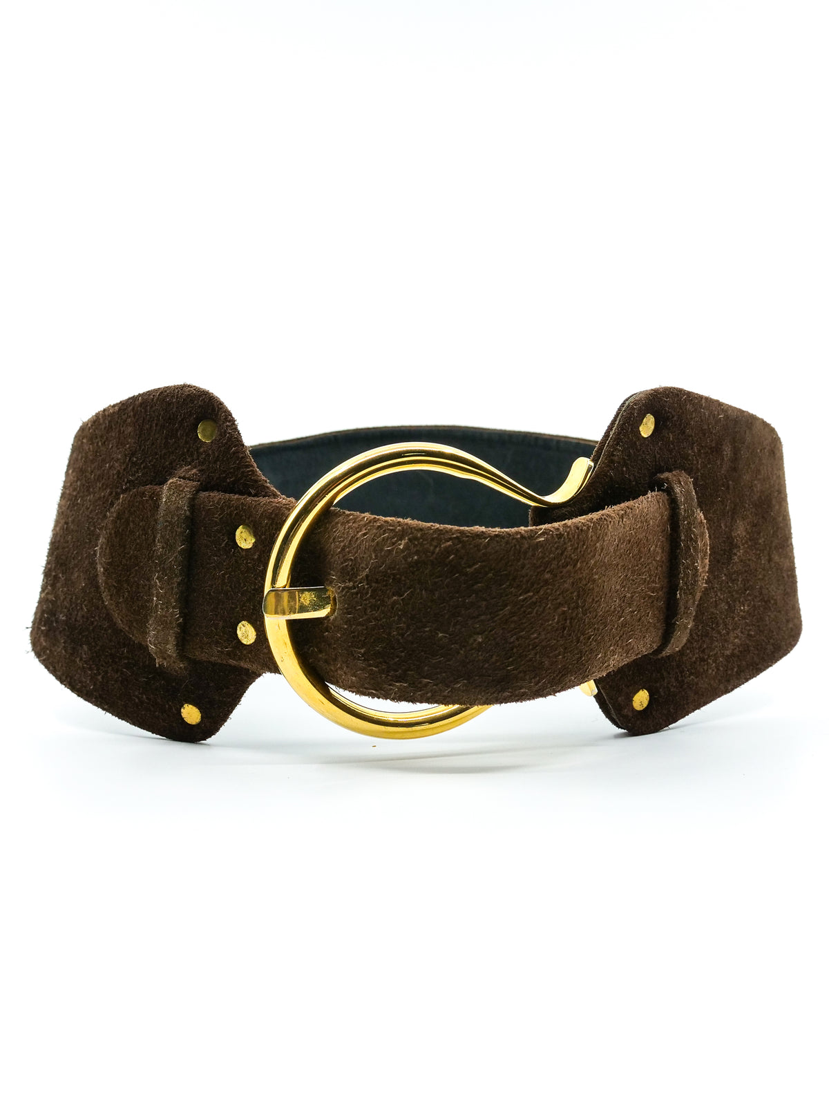 Vintage Dior Suede Belt Christian Dior Wide Leather Waist Belt - Brown Belts  main image 4