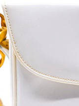 White Patent Leather Shoulder Bag Accessory arcadeshops.com