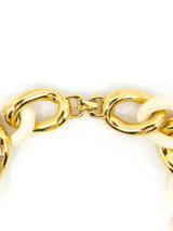 Givenchy Ivory and Goldtone Chain Collar Necklace Accessory arcadeshops.com