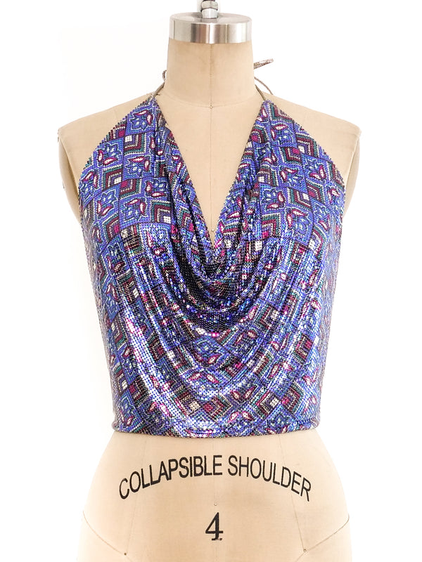 Whiting and Davis Chainmail Halter Top Top arcadeshops.com