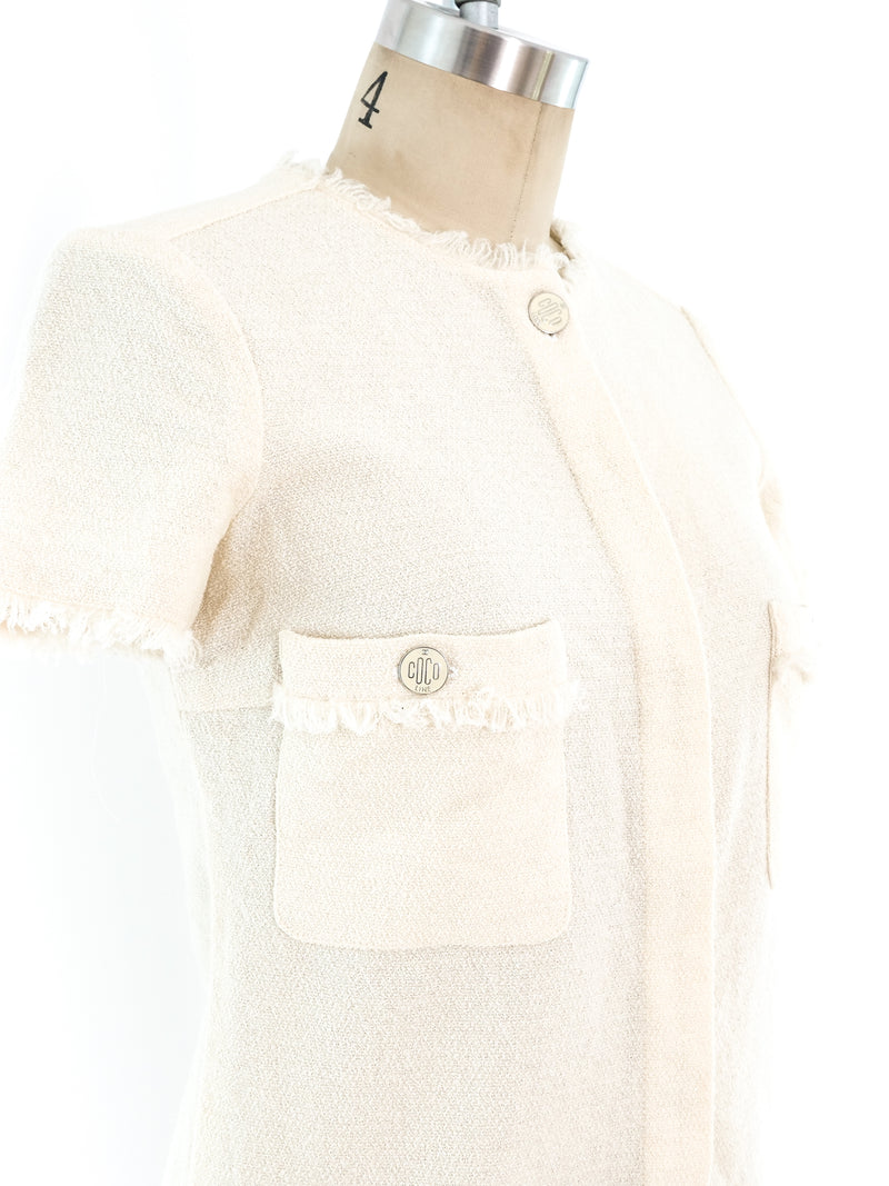 Chanel Ivory Boucle Top Top arcadeshops.com