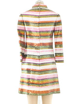 Sequin Striped Mod Dress Dress arcadeshops.com