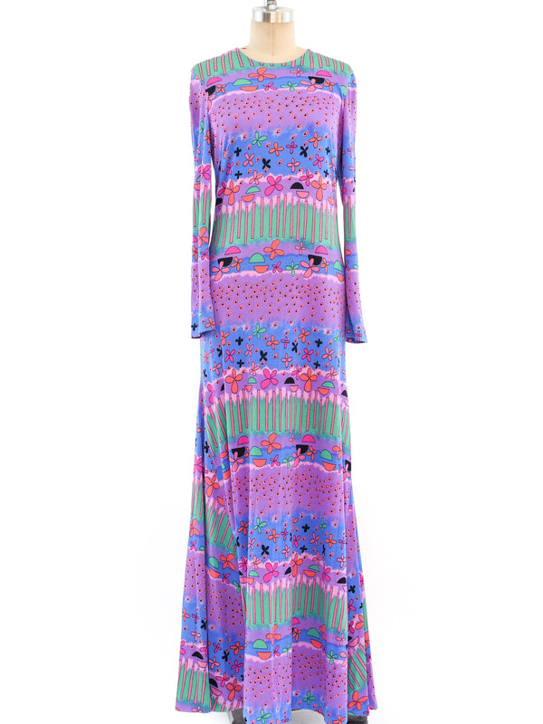Diane Von Furstenberg Floral Printed Jersey Dress Dress arcadeshops.com