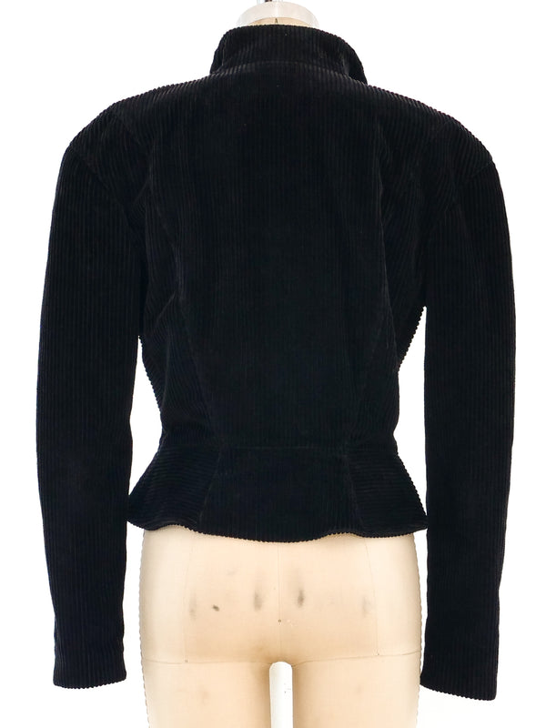 Thierry Mugler Corduroy Motorcycle Jacket jacket arcadeshops.com