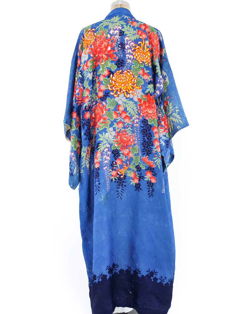 Floral Printed Silk Kimono Jacket arcadeshops.com