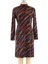 Karl Lagerfeld Abstract Stripe Knit Dress Dress arcadeshops.com