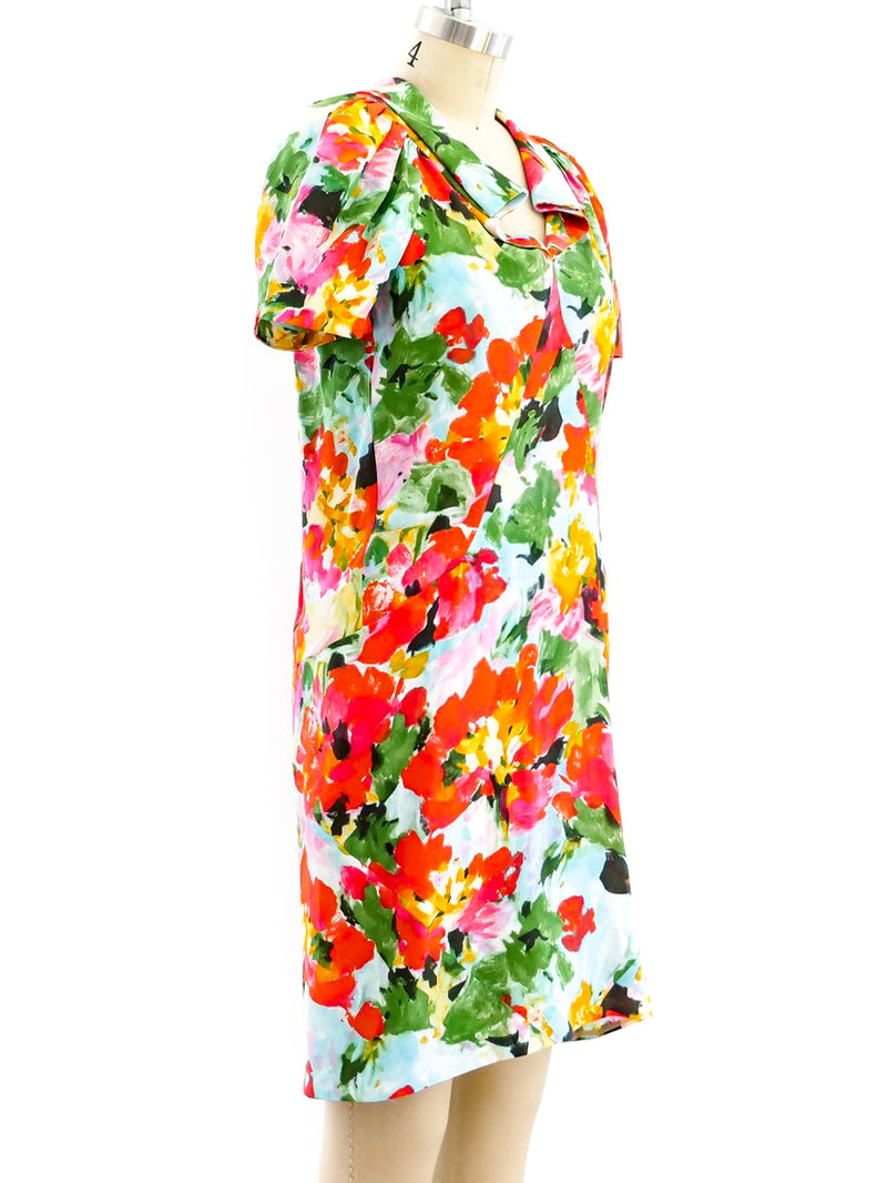 Balenciaga Watercolor Floral Dress Dress arcadeshops.com