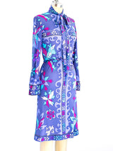 Bessi Printed Silk Jersey Belted Dress Dress arcadeshops.com
