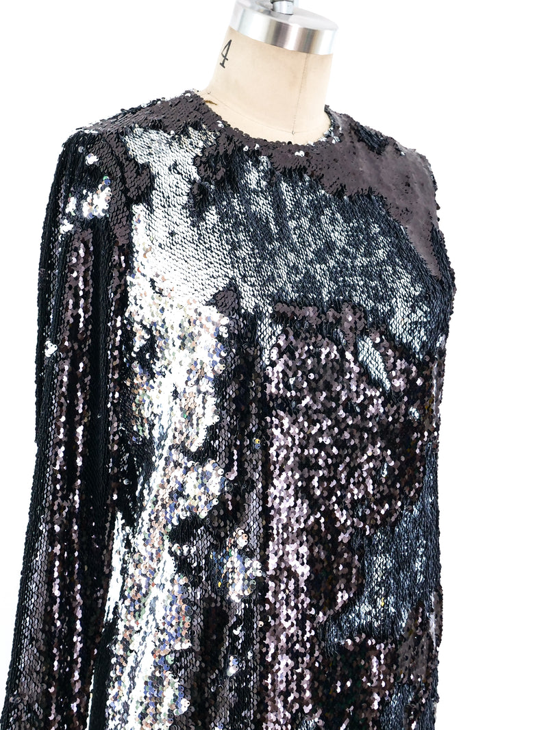 Marques Almeida Flip Sequin Embellished Gown Dress arcadeshops.com
