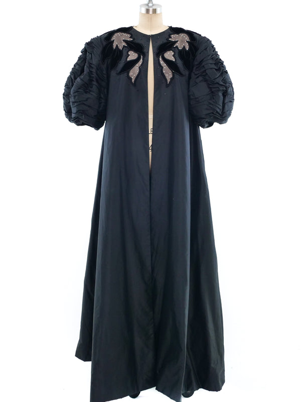 Taffeta Puff Sleeve Evening Coat Outerwear arcadeshops.com