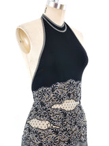 Geoffrey Beene Lace Midriff Gown Dress arcadeshops.com