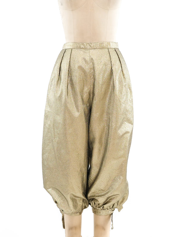 Gold Lamé Bloomers Bottom arcadeshops.com