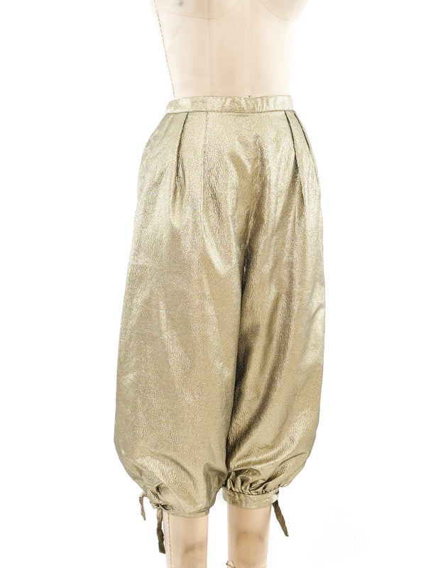 Gold Lamé Bloomers Bottom arcadeshops.com
