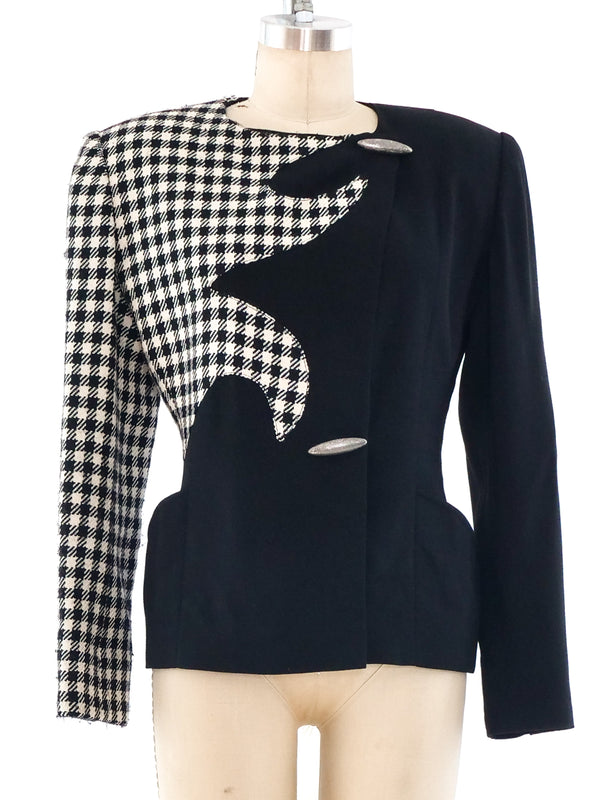 1980's Graphic Houndstooth Jacket Jacket arcadeshops.com