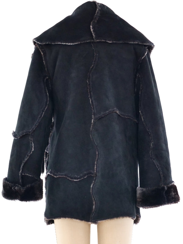 Deconstructed Shearling Coat Outerwear arcadeshops.com