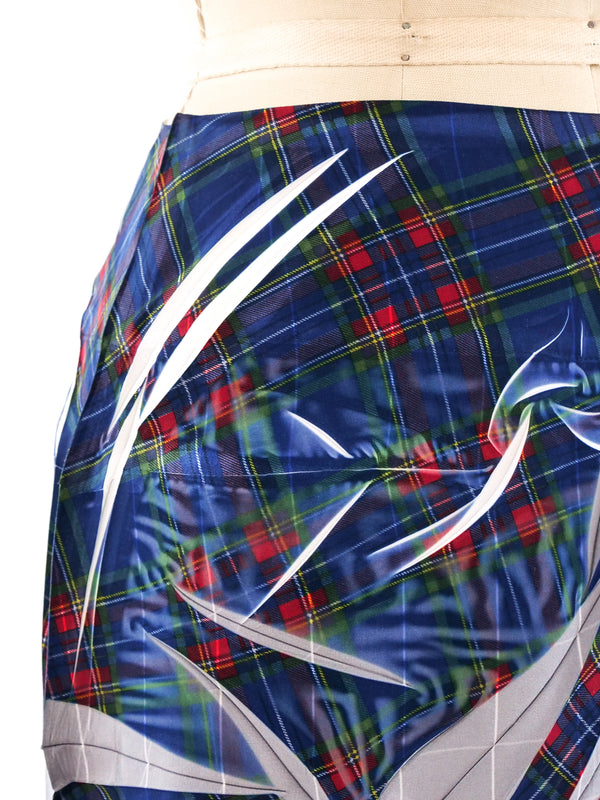 Yohji Yamamoto Plaid Maxi Skirt Bottom arcadeshops.com