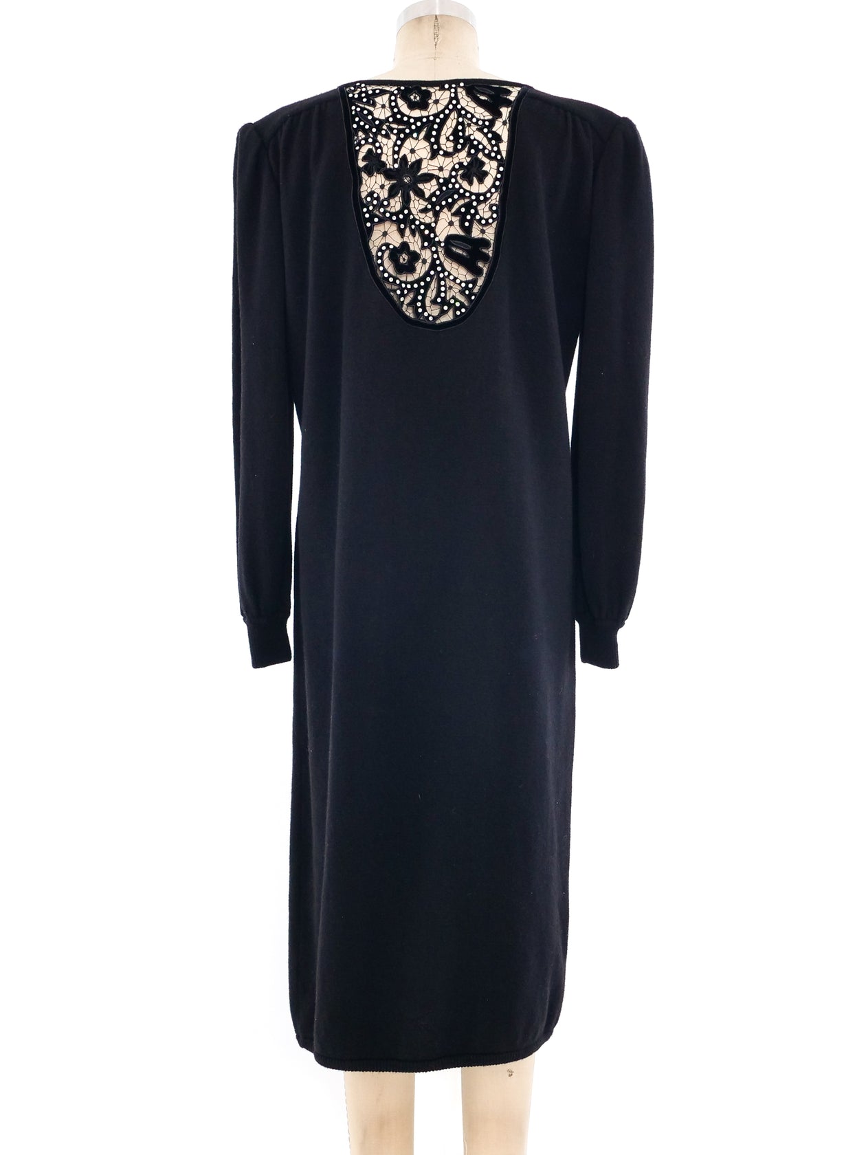 Valentino Lace Panel Sweater Dress