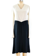 Chanel Black and White Satin Dress Dress arcadeshops.com