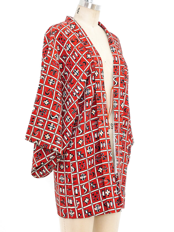 Check Pattern Haori Kimono Jacket arcadeshops.com