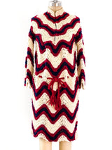 Chevron Striped Hand Knit Dress Dress arcadeshops.com