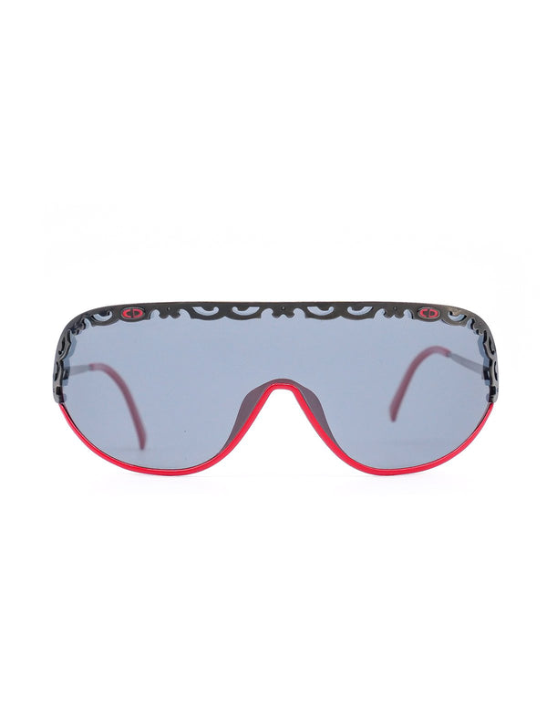 Christian Dior Red Framed Shield Sunglasses Accessory arcadeshops.com