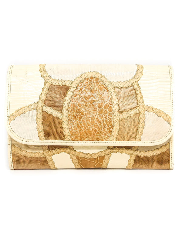 Carlos Falchi Patchwork Envelope Clutch Accessory arcadeshops.com