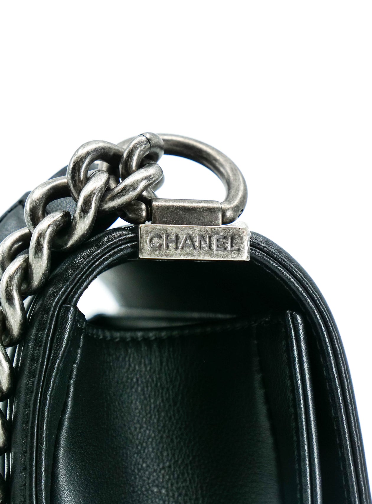 Chanel Boy Flap Bag Chevron Calfskin