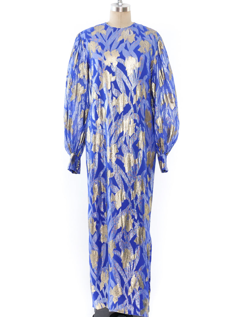 Adele Simpson Metallic Silk Dress Dress arcadeshops.com