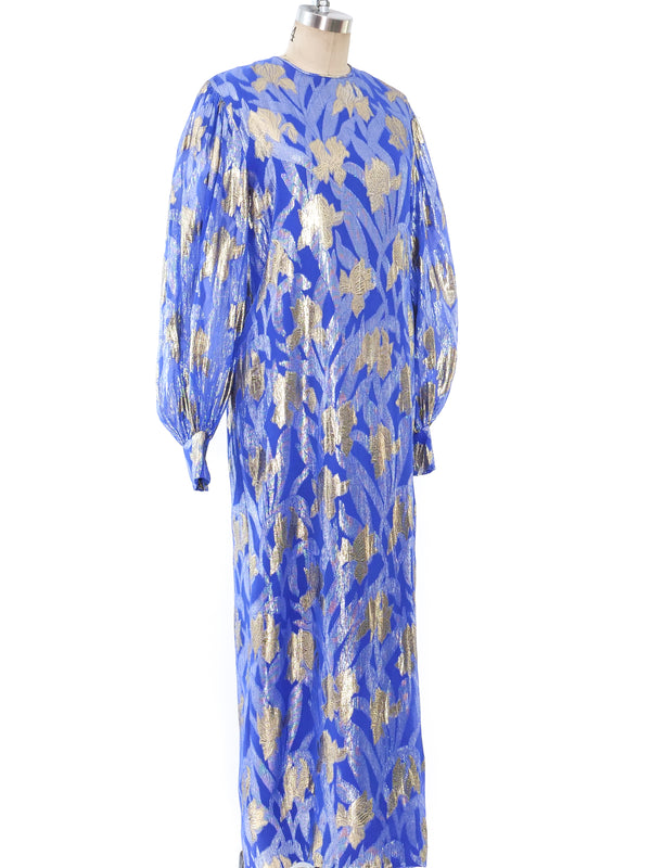 Adele Simpson Metallic Silk Dress Dress arcadeshops.com