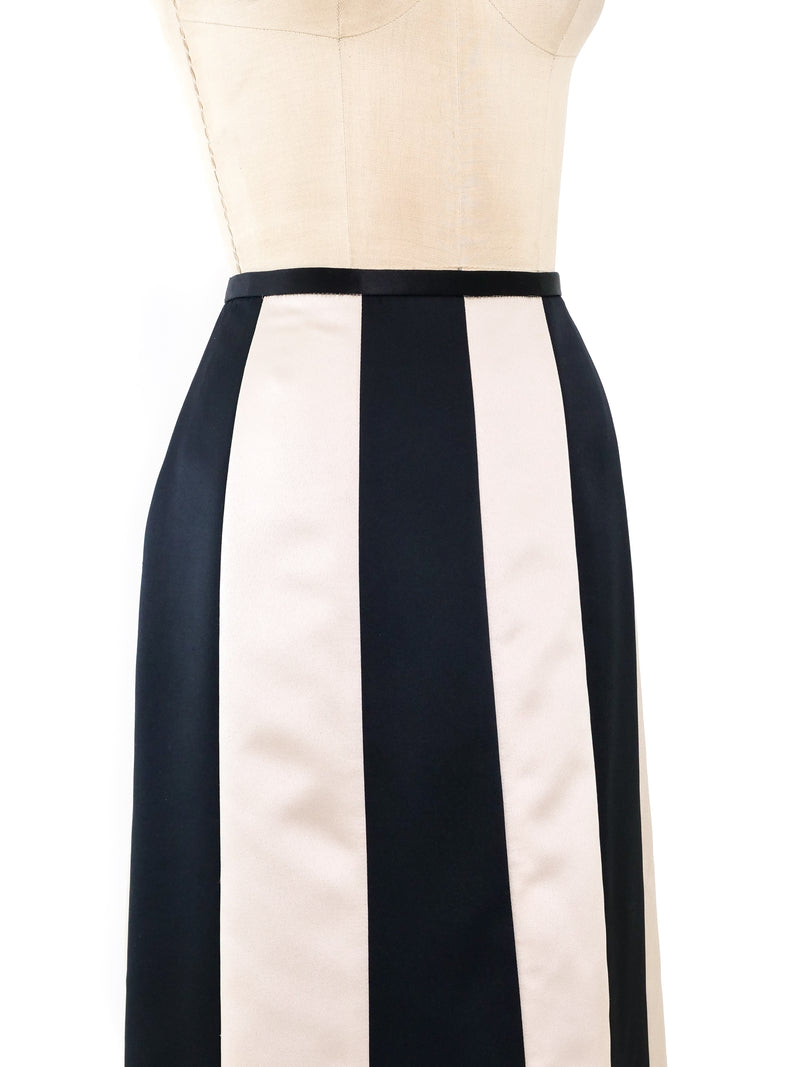 Lillie Rubin Graphic Satin Maxi Skirt Bottom arcadeshops.com