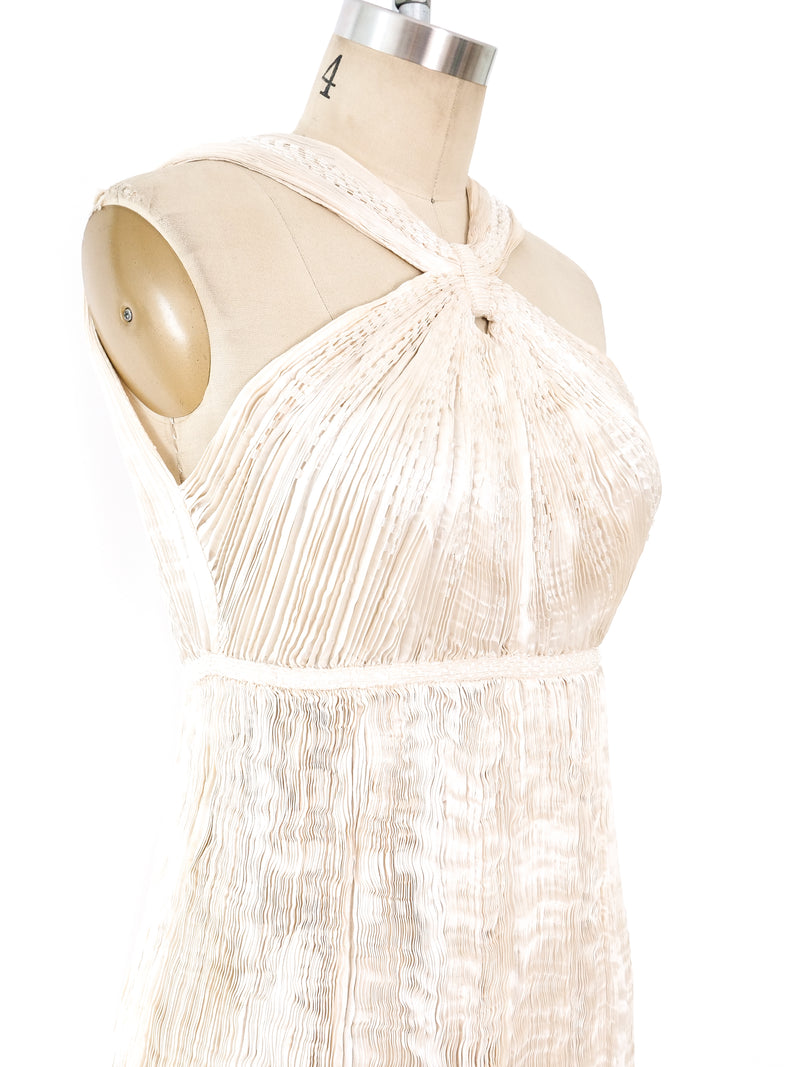 Patricia Lester Ivory Plisse Pleated Top Top arcadeshops.com