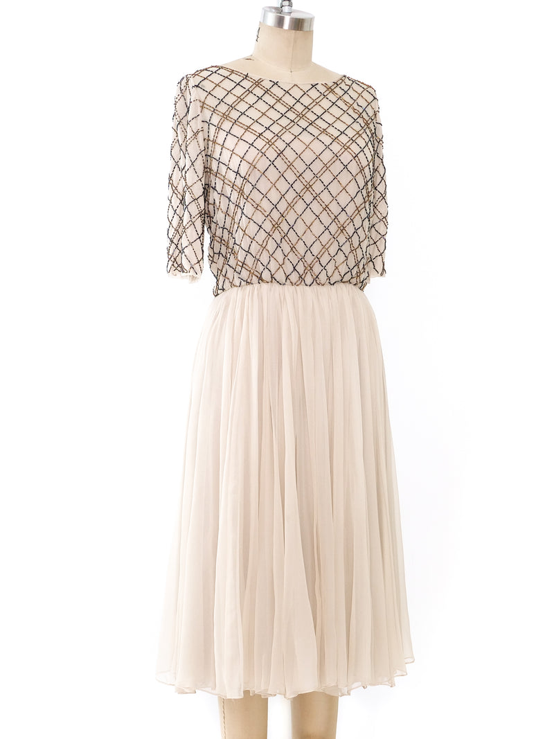 Bead Embellished Silk Dress Dress arcadeshops.com