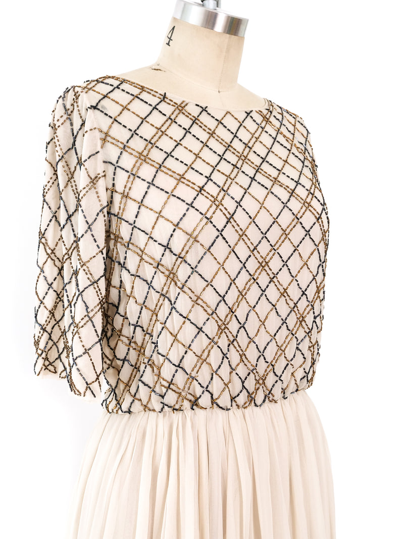 Bead Embellished Silk Dress Dress arcadeshops.com