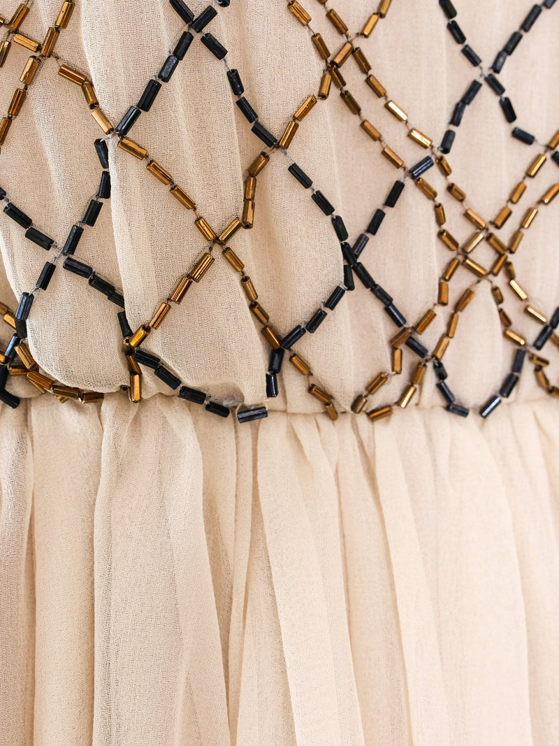 Bead Embellished Silk Dress Dress arcadeshops.com