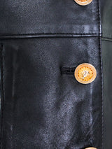 Laced Cut Out Leather Vest Jacket arcadeshops.com