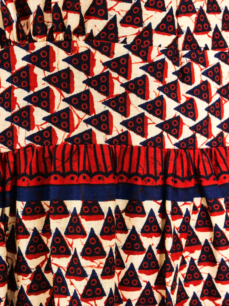 Batik Print Angel Sleeve Dress Dress arcadeshops.com