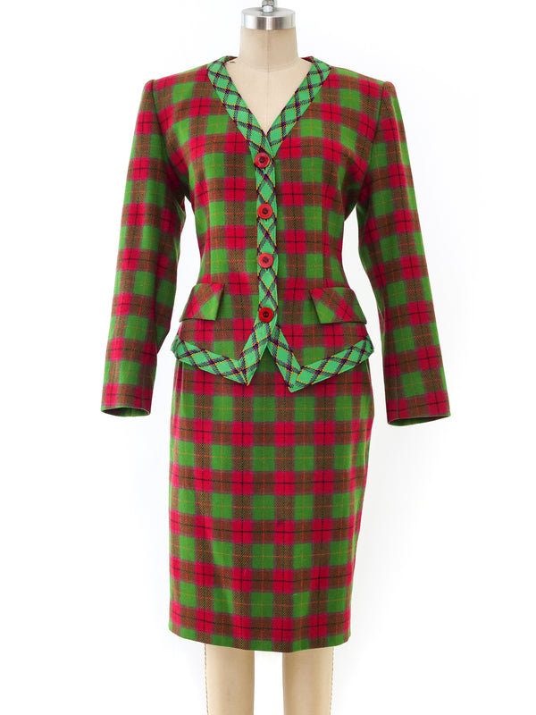 Yves Saint Laurent Plaid Suit Suit arcadeshops.com